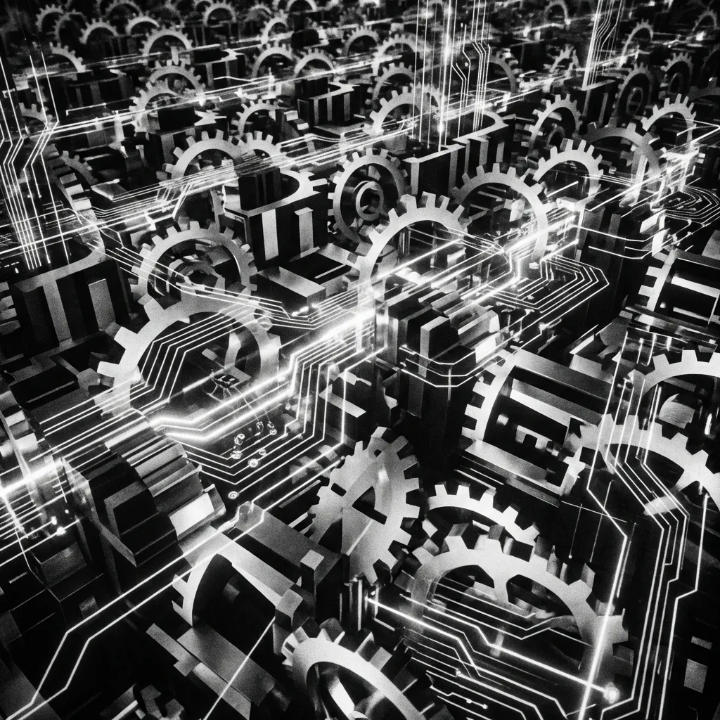 Cubism painting style abstract image representing React code optimization with hooks